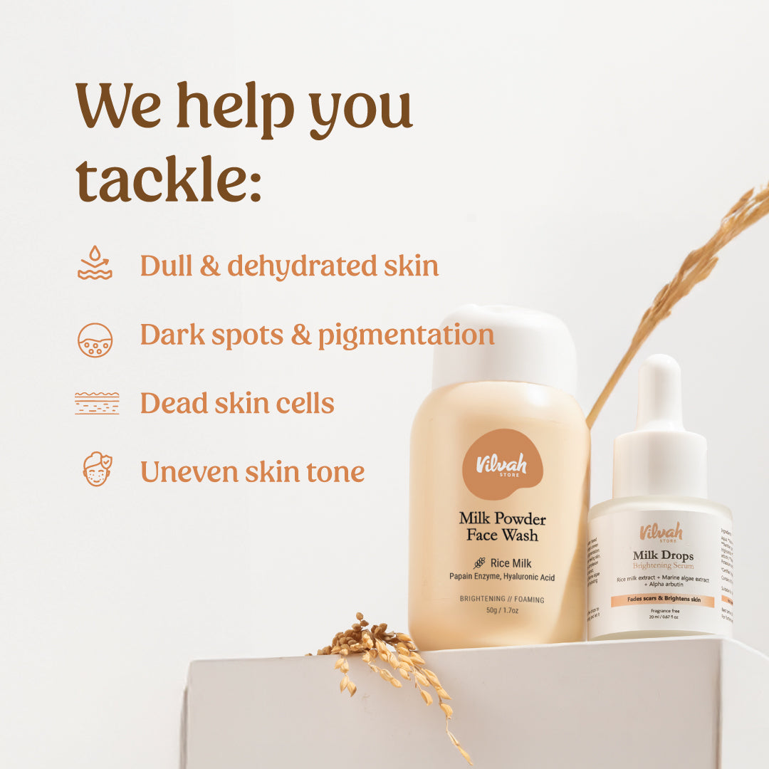 Best Face Brightening Kit for Glowing Skin - Vitamin C Serum & Brightening Cream Set - Perfect for Daily Skincare Routine & Dark Spot Treatment