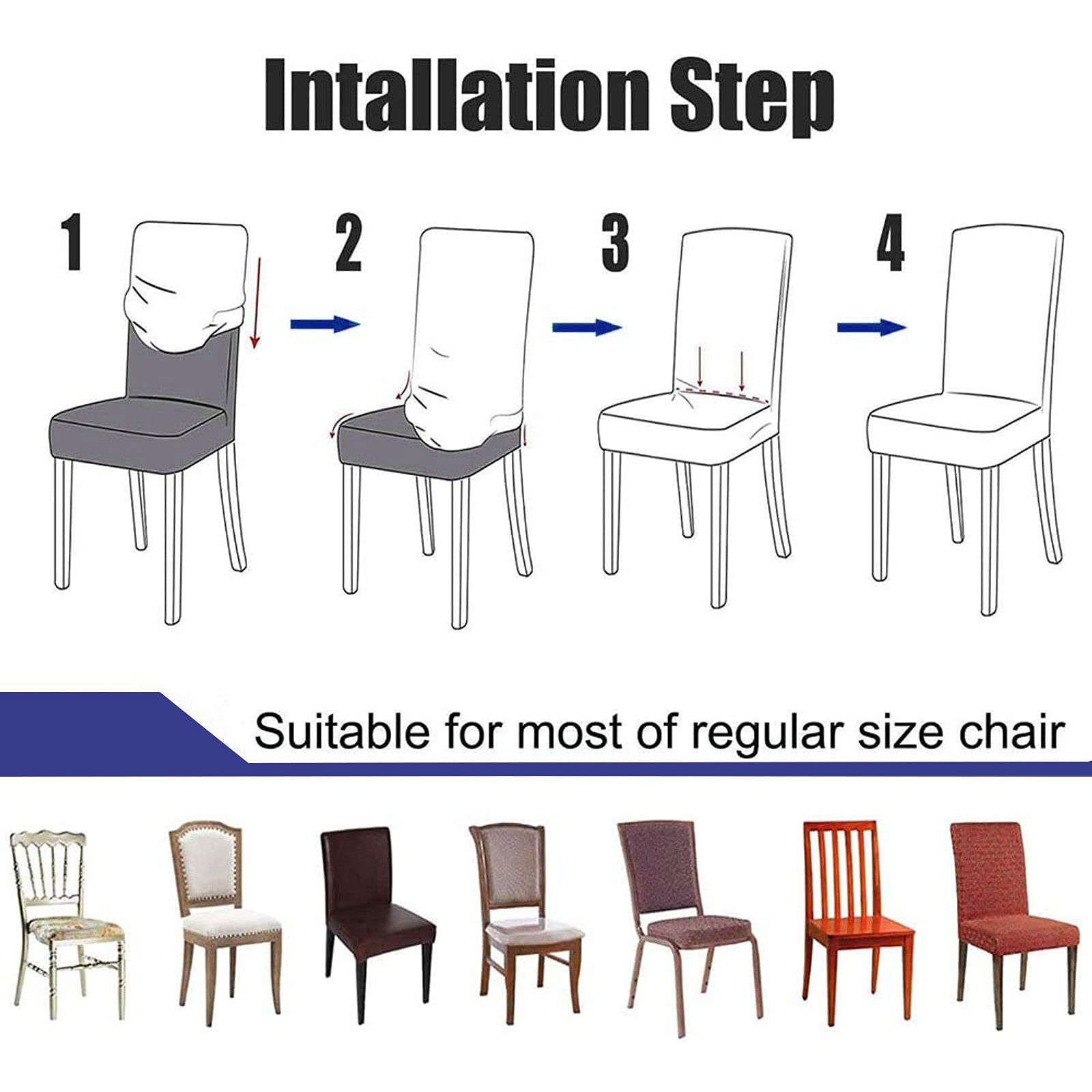 Luxury Velvet Dining Chair Covers - Stretchable Slipcovers for Chairs, 4-Pack Washable Seat Protectors - Perfect for Dining Room, Living Room & Bedroom Decor - Elegant Black Set
