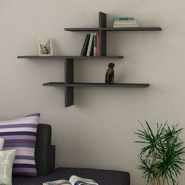 Marion Wall Shelf - Floating Shelves for Home Decor, Bedroom, Living Room & Bathroom Storage - Rustic Wood Wall Shelves for Organizing Books, Plants & Decorative Items