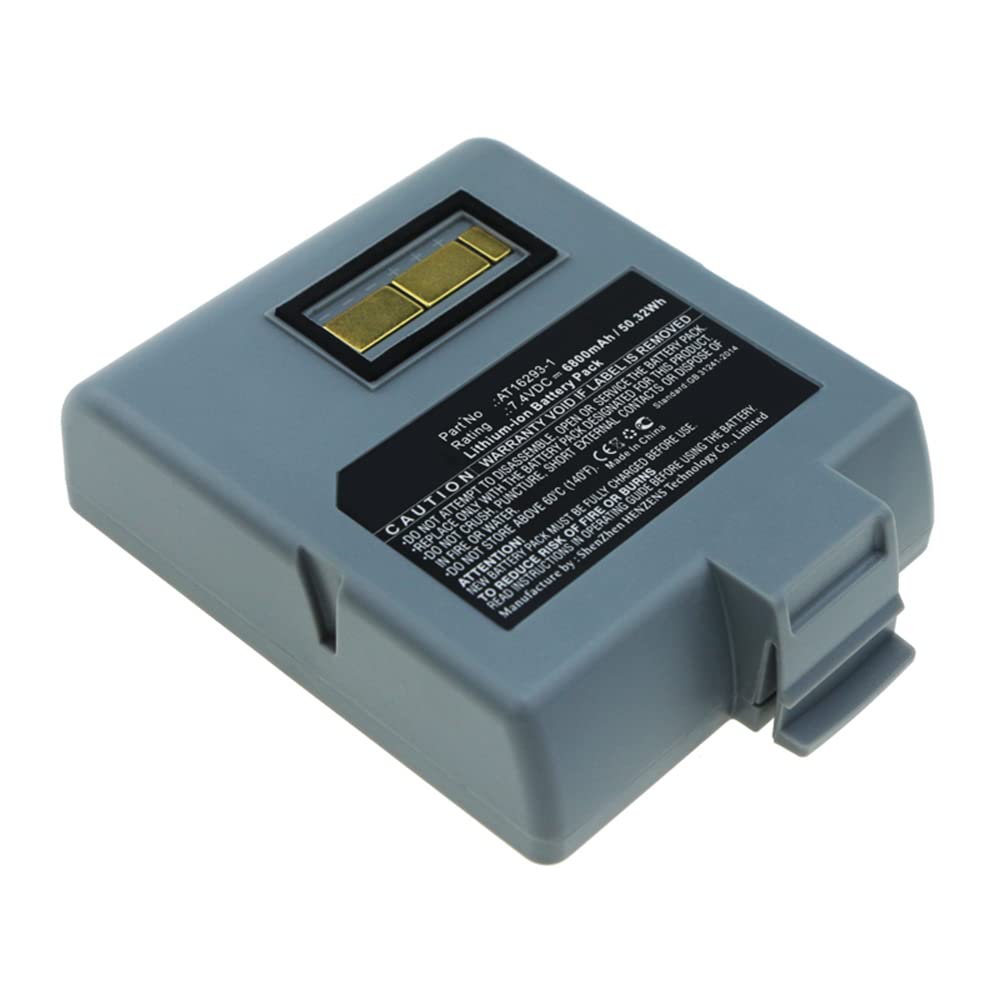 Synergy Digital Printer Battery for Zebra QL420+ - 7.4V 6800mAh Li-ion High Capacity Replacement Battery (Compatible with Zebra AT16293-1) - Perfect for Warehouse Labeling, Retail Barcode Printing & Industrial Applications