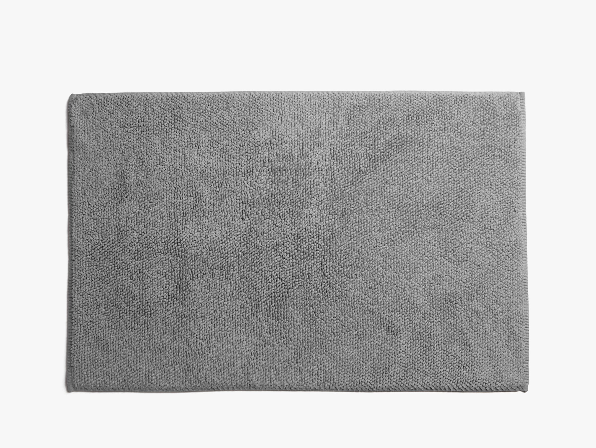 Premium Non-Slip Stone Loop Bath Rug - Soft Absorbent Bathroom Mat for Shower, Tub & Vanity Area - Anti-Skid Bath Mat for Wet Floors (Gray)