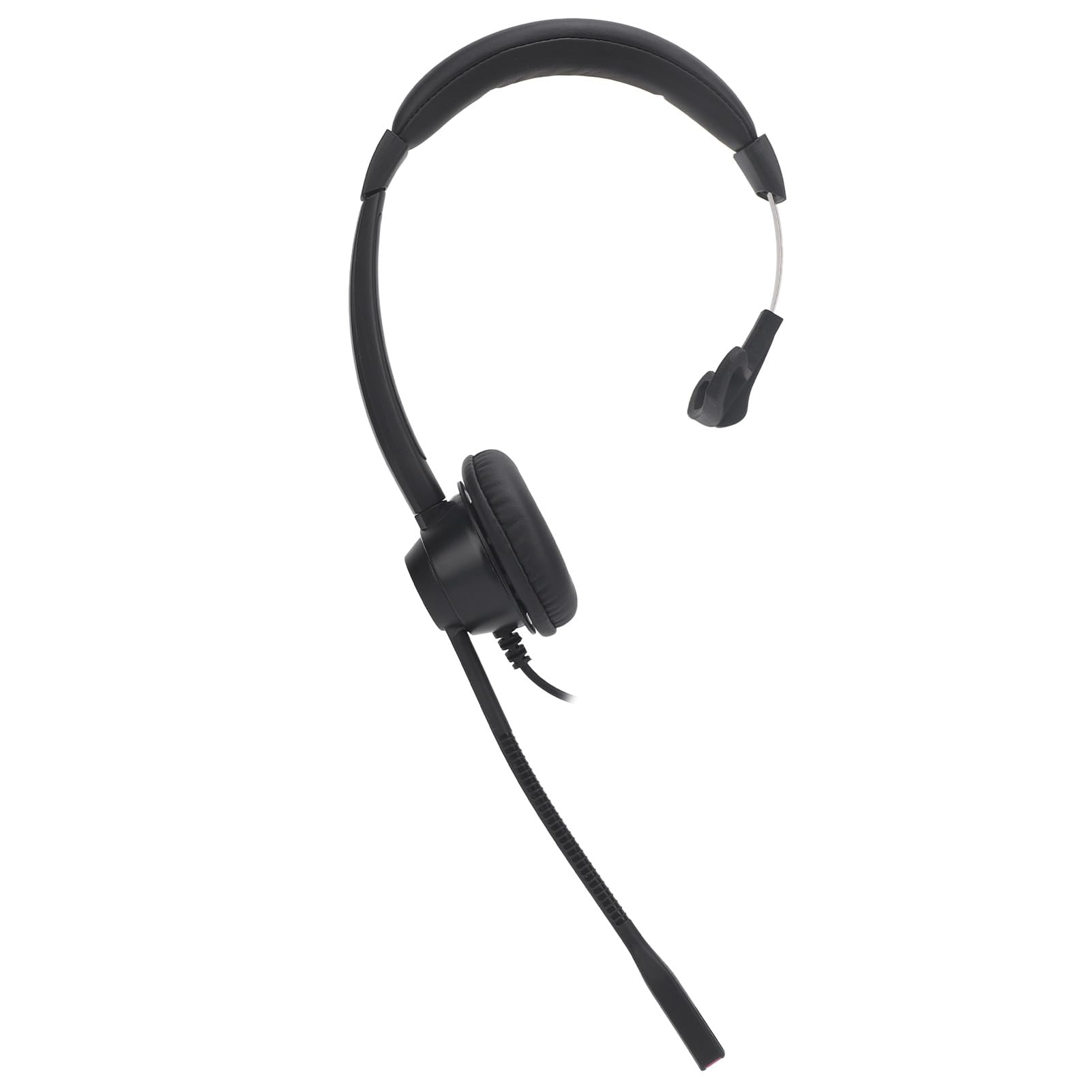 Noise Cancelling USB Headset with Microphone - Single Ear Headphone for PC, Laptop, Phone & Tablet - Includes USB to USB-C Adapter - Perfect for Home Office, Call Centers & Remote Work