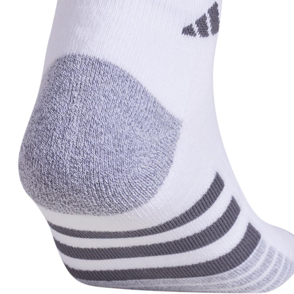 Adidas Men's Cushioned Low Cut 3-Pack Athletic Socks - White/Grey - Perfect for Running, Gym & Everyday Comfort