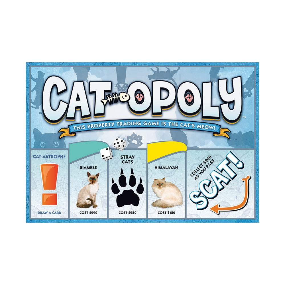 Exotic Cats Edition Cat Opoly Board Game - Fun Family Game Night for Cat Lovers, Perfect for Parties & Gifts