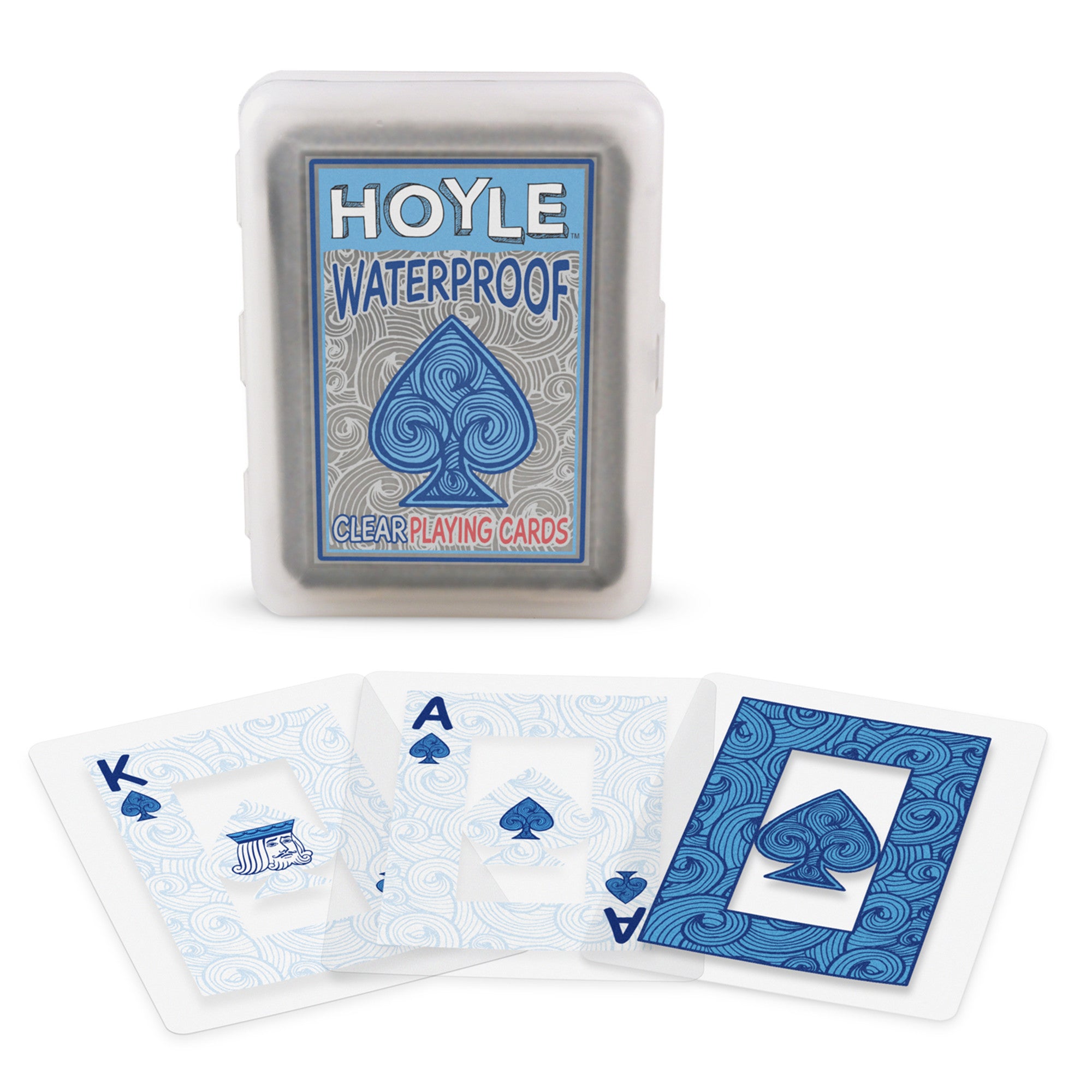 Hoyle Clear Waterproof Playing Cards - Durable Plastic Deck for Outdoor, Pool, Beach & Travel - Perfect for Camping, Boating & Water Sports