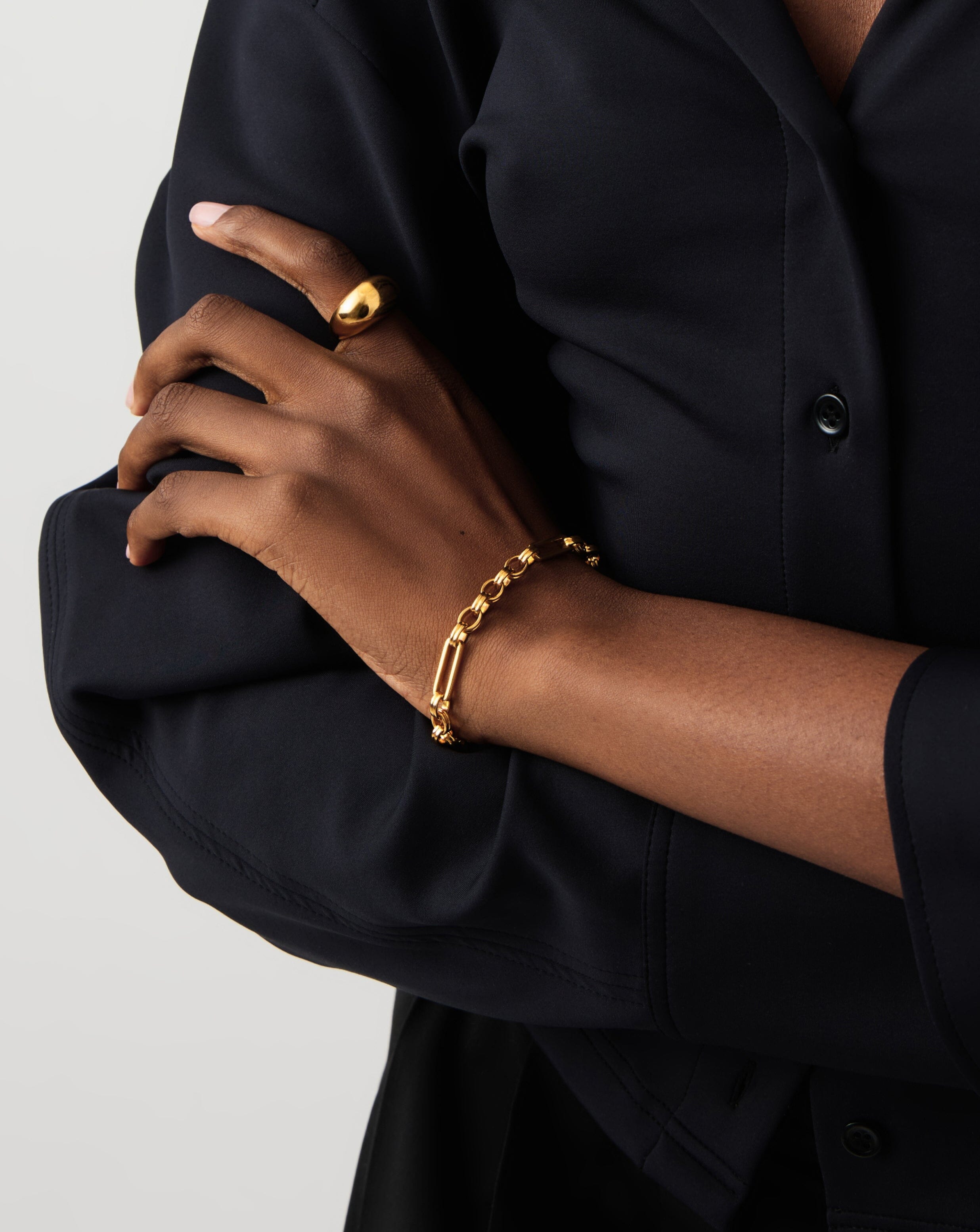 Axiom Chain Bracelet for Women - 18k Gold Plated Stainless Steel Jewelry | Elegant Gift for Birthday, Anniversary & Everyday Wear