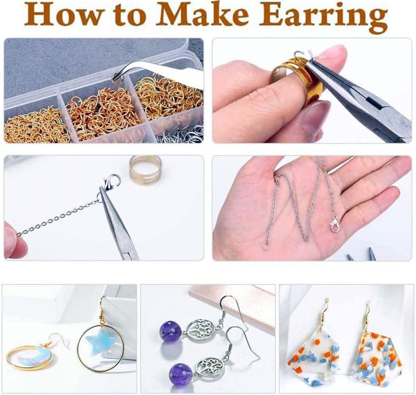 DIY Silver Earring Making Kit - Fish Hook Ear Wires, Jump Rings & Jewelry Findings (50g) | Perfect for Handmade Jewelry, Gifts & Craft Projects