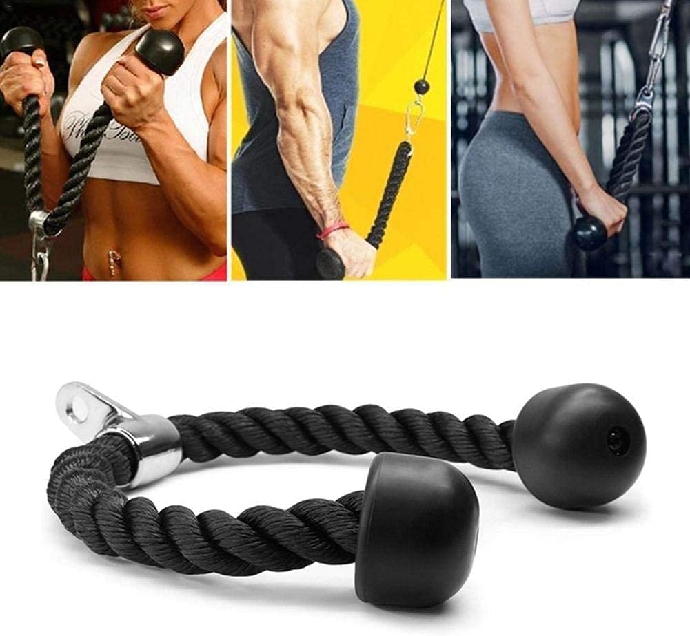 70cm Gym Tricep Rope - Ab Crunch & Pull Down Cable Attachment for Biceps, Triceps & Lat Workouts | Strength Training Equipment for Home & Commercial Gyms | Perfect for Cable Machine Press Downs & Lateral Exercises
