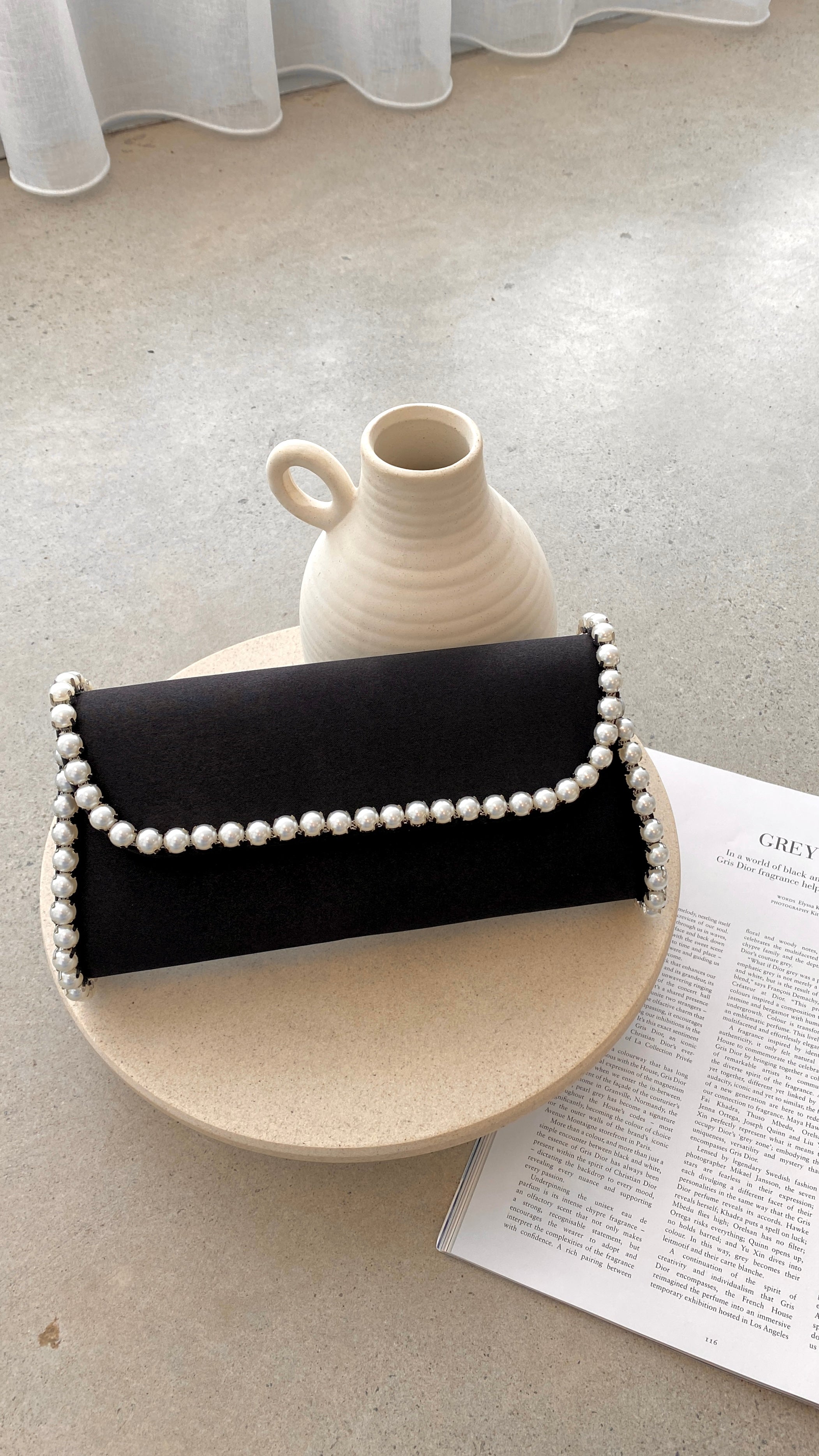 Audrey Black Leather Purse for Women - Stylish Handbag for Work, Evening & Daily Use