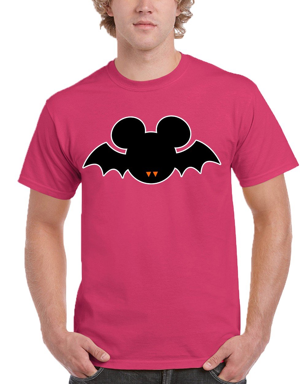 Halloween Mickey Bat Men's T-Shirt - Comfortable Round Neck Short Sleeve Tee for Costume Parties & Disney Themed Events