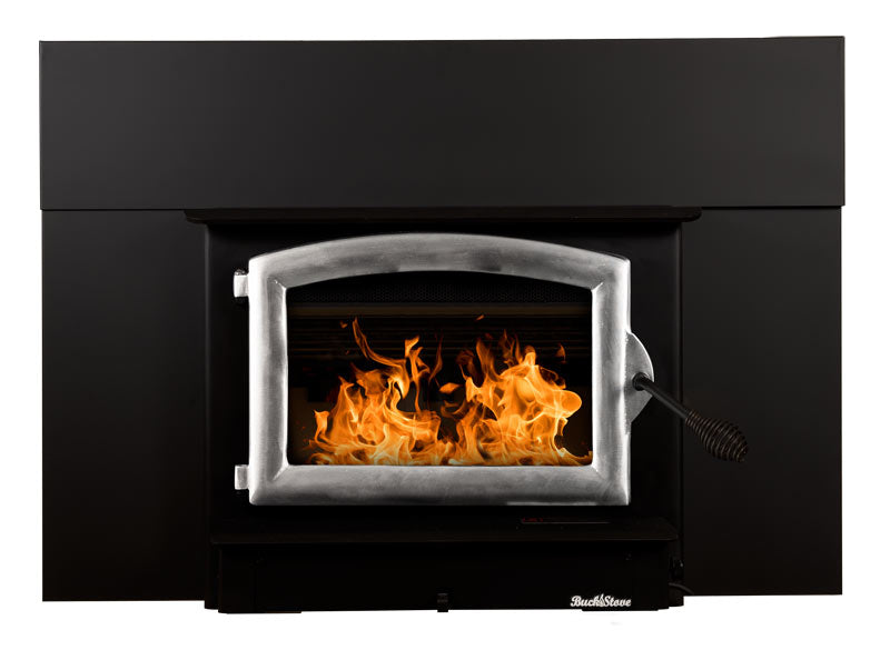 Buck Stove Model 74 Fireplace Insert with Pewter Door - Efficient Wood Burning Stove for Home Heating - Perfect for Living Rooms, Cabins & Winter Warmth