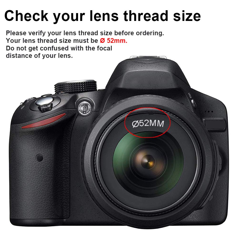 Tectra 52MM 0.43x Professional HD Wide Angle Lens with Macro Portion for Nikon DSLR Cameras D3300 D3200 D3100 D5500 D5300 D5200 D5100 D7100 D7000 - Perfect for Landscape Photography and Close-Up Shots