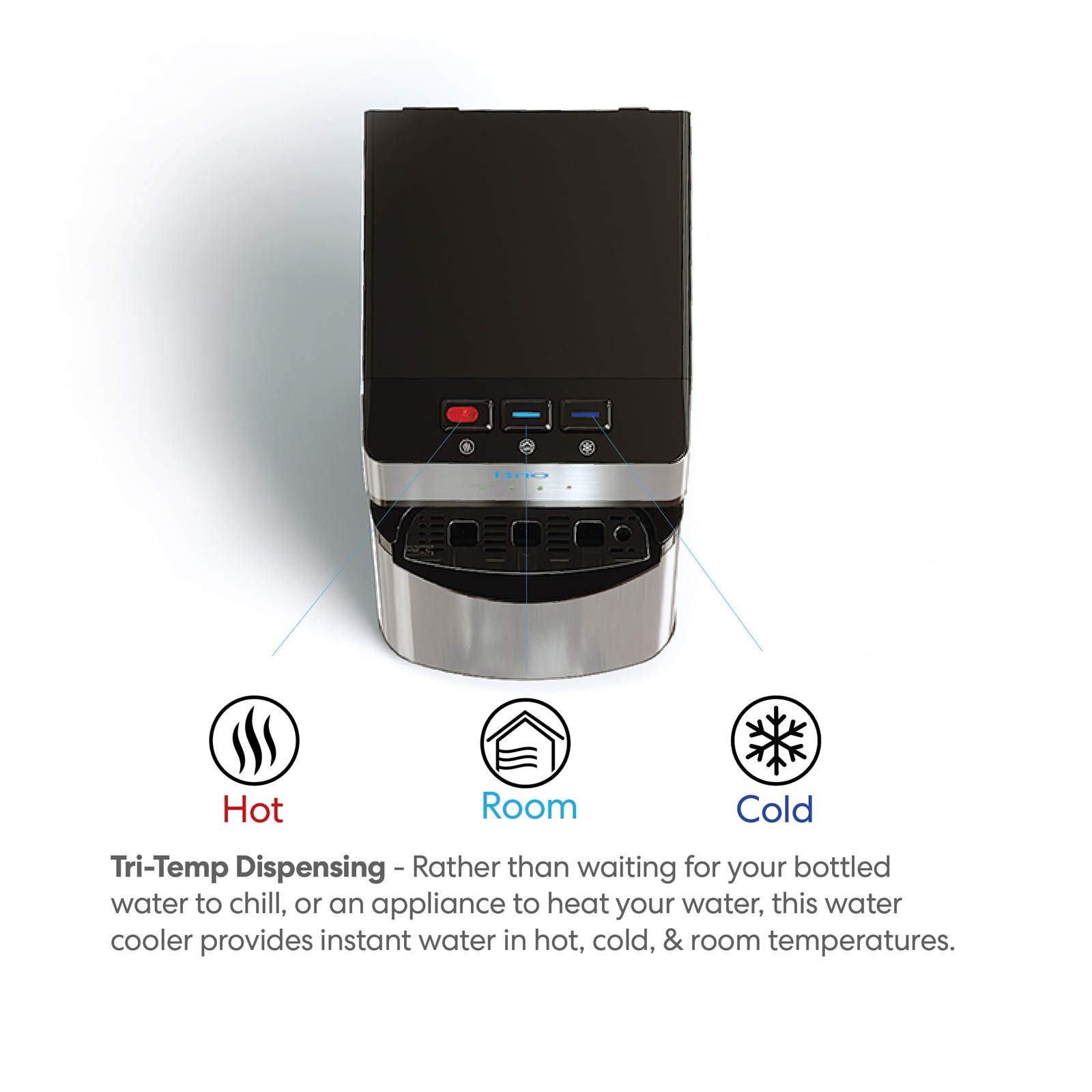 Brio Self Cleaning Bottleless Water Cooler Dispenser - UL Certified Stainless Steel Water Filter System with Hot, Cold & Room Temperature Options | Perfect for Offices, Homes & Schools