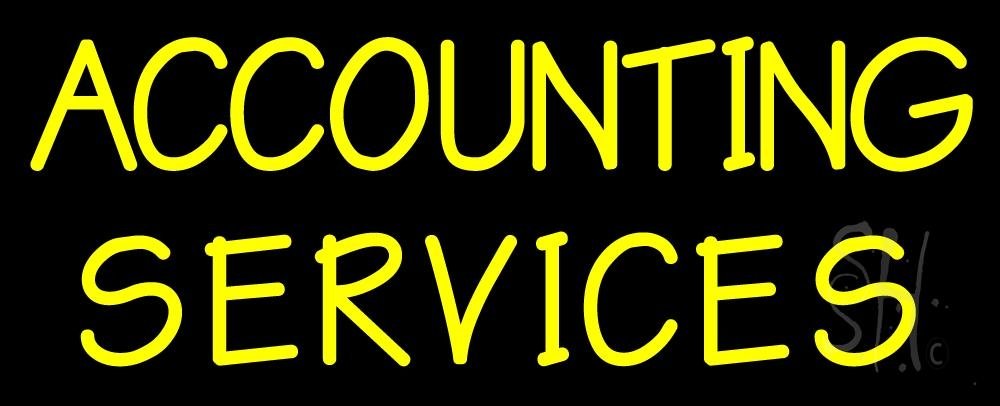 3 LED Neon Sign for Accounting Service - 13 x 32 Inches with Black Square Cut Acrylic Backing & Dimmer - Bright Premium Indoor LED Neon Light for Office Decor, Business Signage, and Defense Force Gifts
