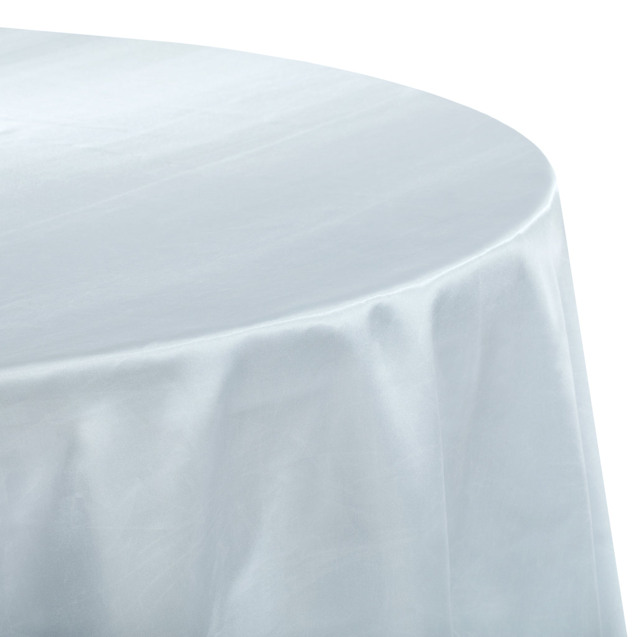 Dusty Blue 132 Round Tablecloth - Premium Satin Fabric for Elegant Dining & Wedding Decor