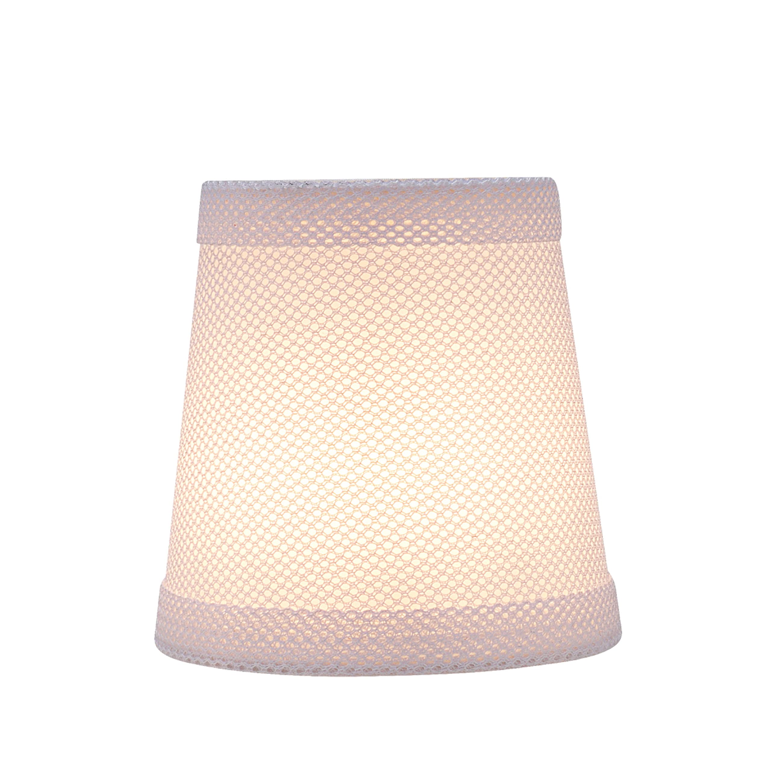 Aspen Creative 32718-9 Small Hardback Empire Shape Chandelier Clip-On Lamp Shade Set (9 Pack) - White Transitional Design, 4