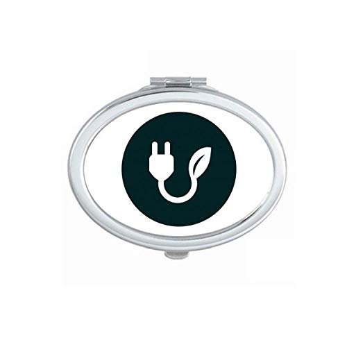 DIYthinker Dark Green Portable Folding Makeup Mirror with Double-Sided Magnification & USB Charging Cable - Perfect for Travel, Home, and Professional Makeup Application