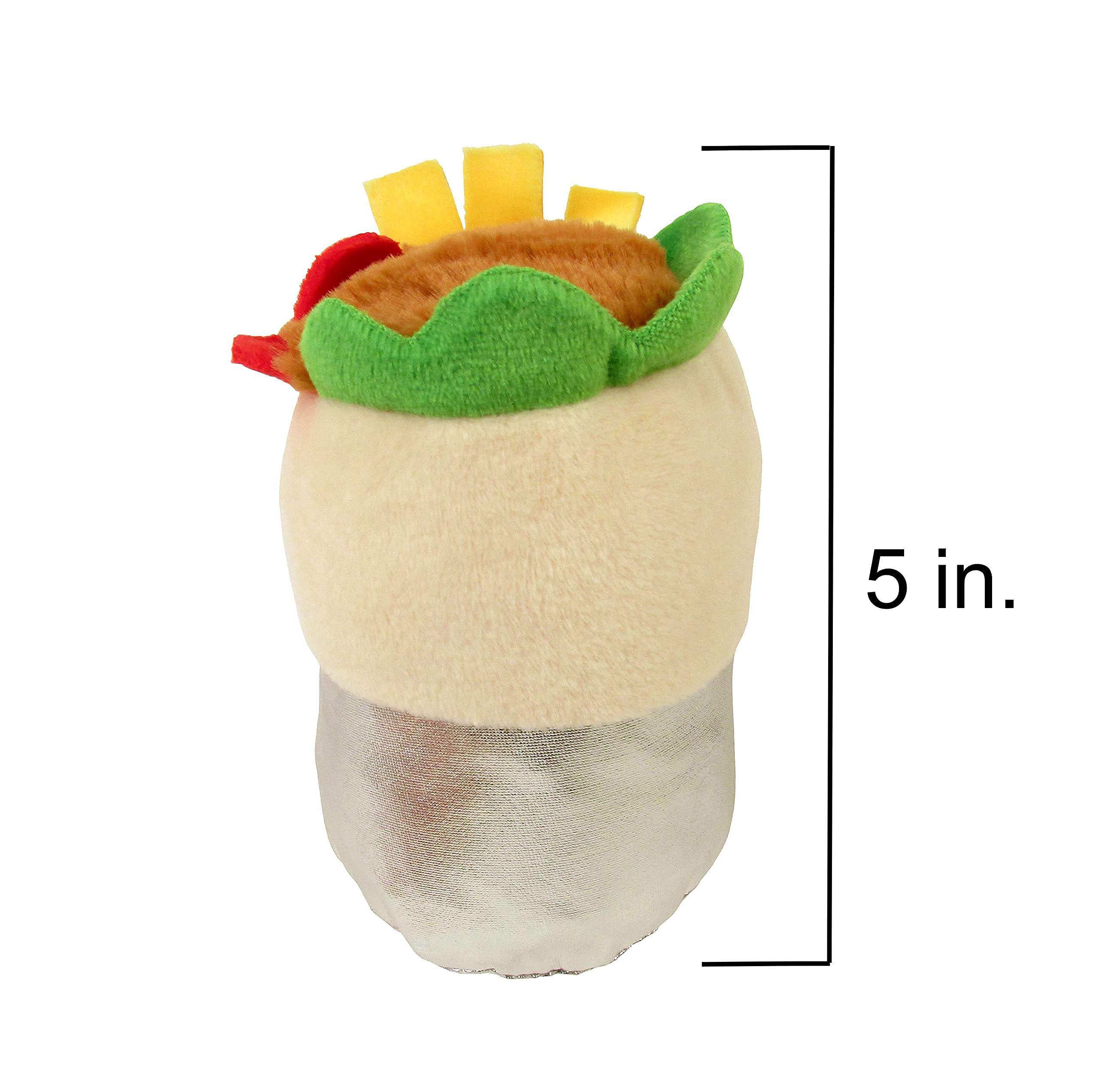 TONBO Cute Food Plush Dog Toys - Soft & Durable Taco Tuesday Combo for Small & Medium Dogs - Perfect for Chewing, Cuddling & Playtime at Home or Outdoors