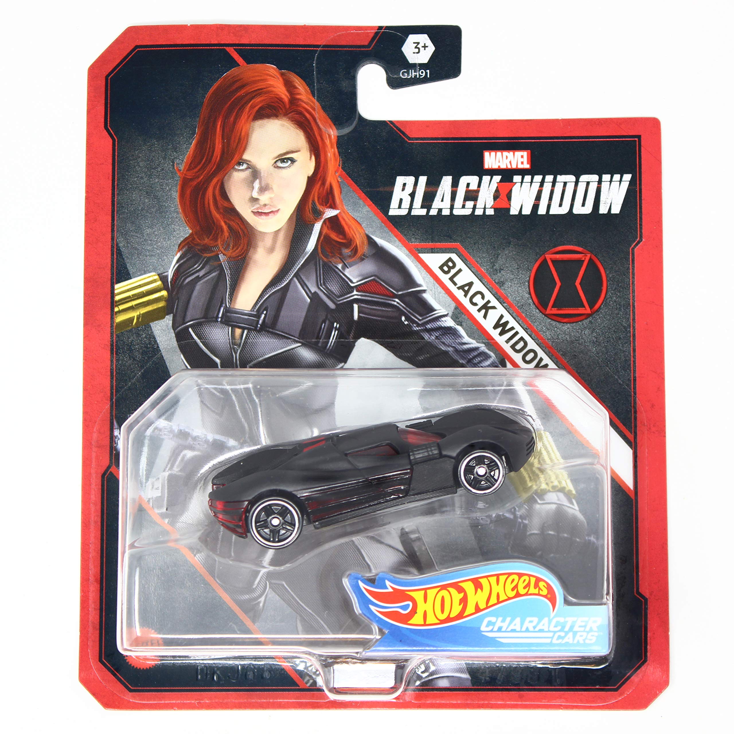 Hot Wheels Marvel Black Widow Character Car - Die-Cast Vehicle for Kids & Collectors - Perfect for Playtime, Gifts, and Marvel Fan Collections