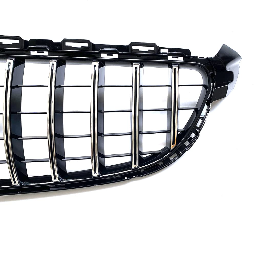 GT R AMG Style Front Bumper Grill for Mercedes Benz W205 C63 C63S 2019-2021 - Silver | Replacement Auto Part for Performance Upgrade & Custom Look