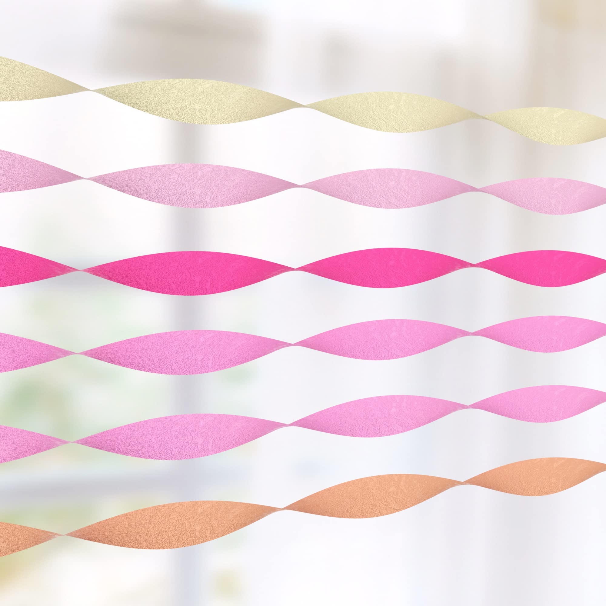HOUSE OF PARTY Pretty in Pink Crepe Paper Streamers - 6 Rolls (492ft Total) 1.8