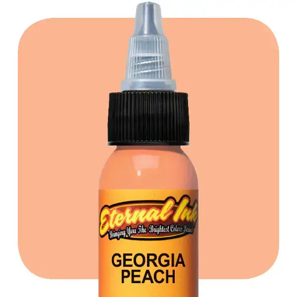 Georgia Peach Eternal Ink - 1 oz Premium Tattoo Ink for Professional Artists & Tattoo Enthusiasts - Ideal for Tattooing, Body Art & Permanent Makeup