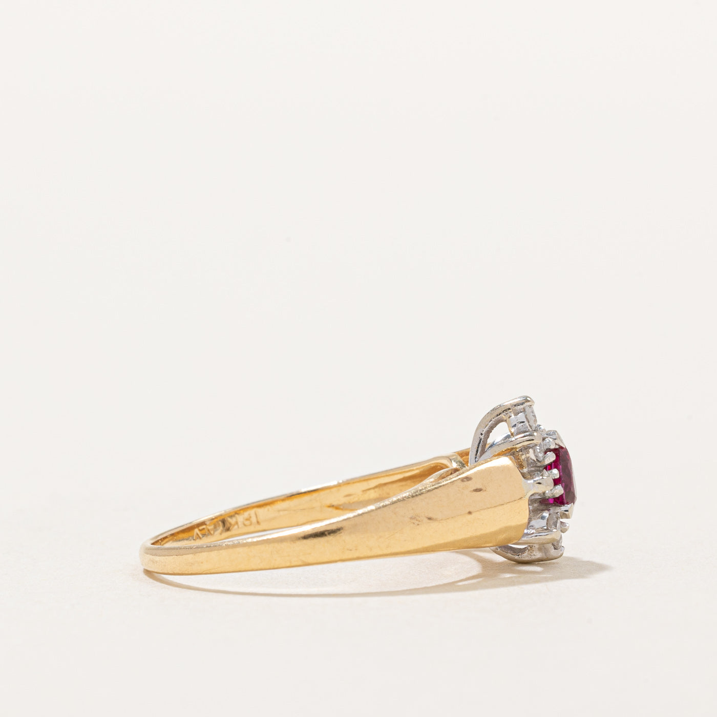 Exquisite Ruby & Diamond Ring - 0.16ct Genuine Ruby & 0.12ctw Diamond Accents - Size 5.75 - Perfect for Anniversary Gifts, Engagement Rings & Special Occasions