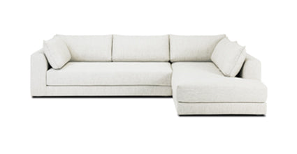 Modern Marcel Right Facing Corner Sectional Sofa - L-Shaped Couch with Chaise Lounge for Living Room, Family Room & Home Theater - Comfortable Fabric Upholstery
