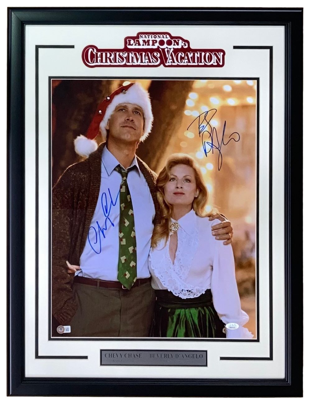 Authentic Chevy Chase & Beverly D'Angelo Signed 16x20 Christmas Vacation Movie Photo - JSA Certified - Perfect for Holiday Decor & Film Memorabilia Collections