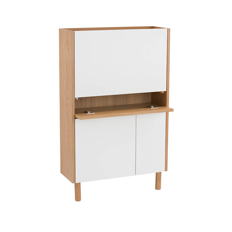 BARTON 71cm Study Desk in Natural & White - Perfect for Home Office, Dorm Room, and Small Spaces