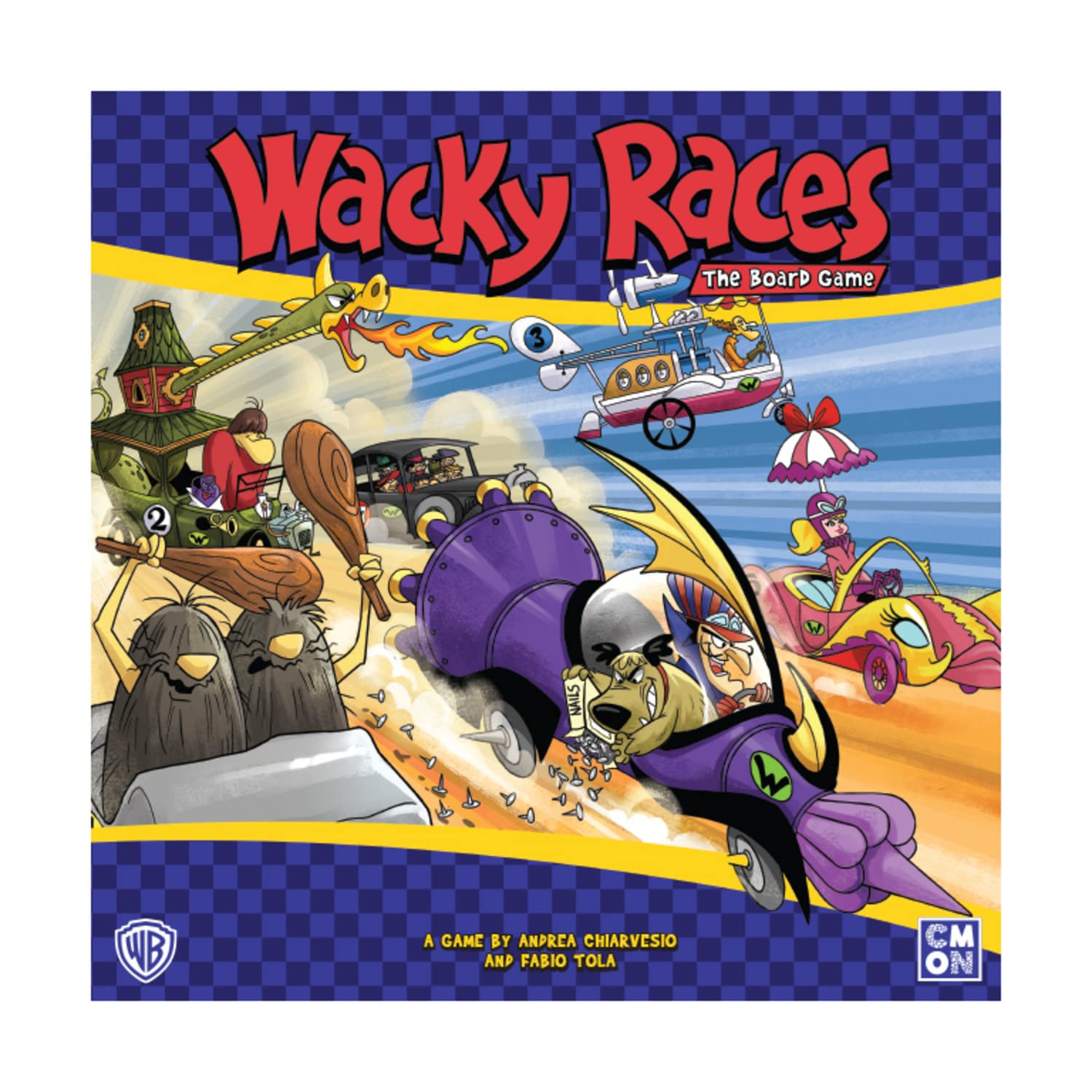 CMON Wacky Races: The Board Game - Family Fun Strategy Game for Kids & Adults, Perfect for Game Nights & Parties