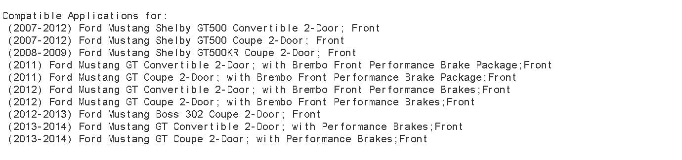 PowerSport Front Brake Kit for 2007-2014 Ford Mustang - Semi-Metallic Brake Pads & Rotors Set | High Performance Braking System for Street & Track Use