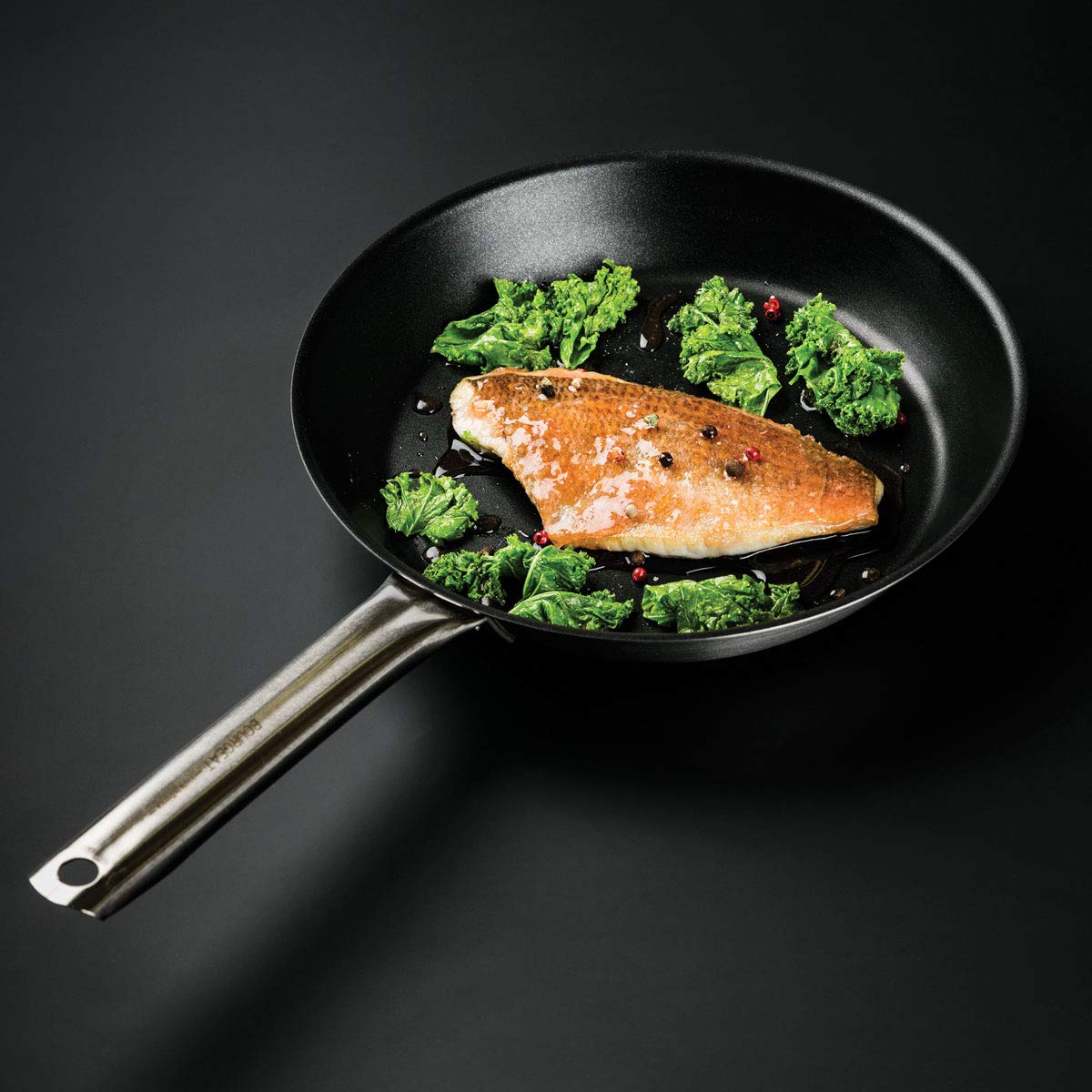 Matfer Bourgeat 669428 Excalibur Professional Nonstick Fry Pan - 12 Inch Restaurant-Quality Skillet for Perfect Eggs, Pancakes & Steaks - Ideal for Home Cooking & Commercial Kitchens