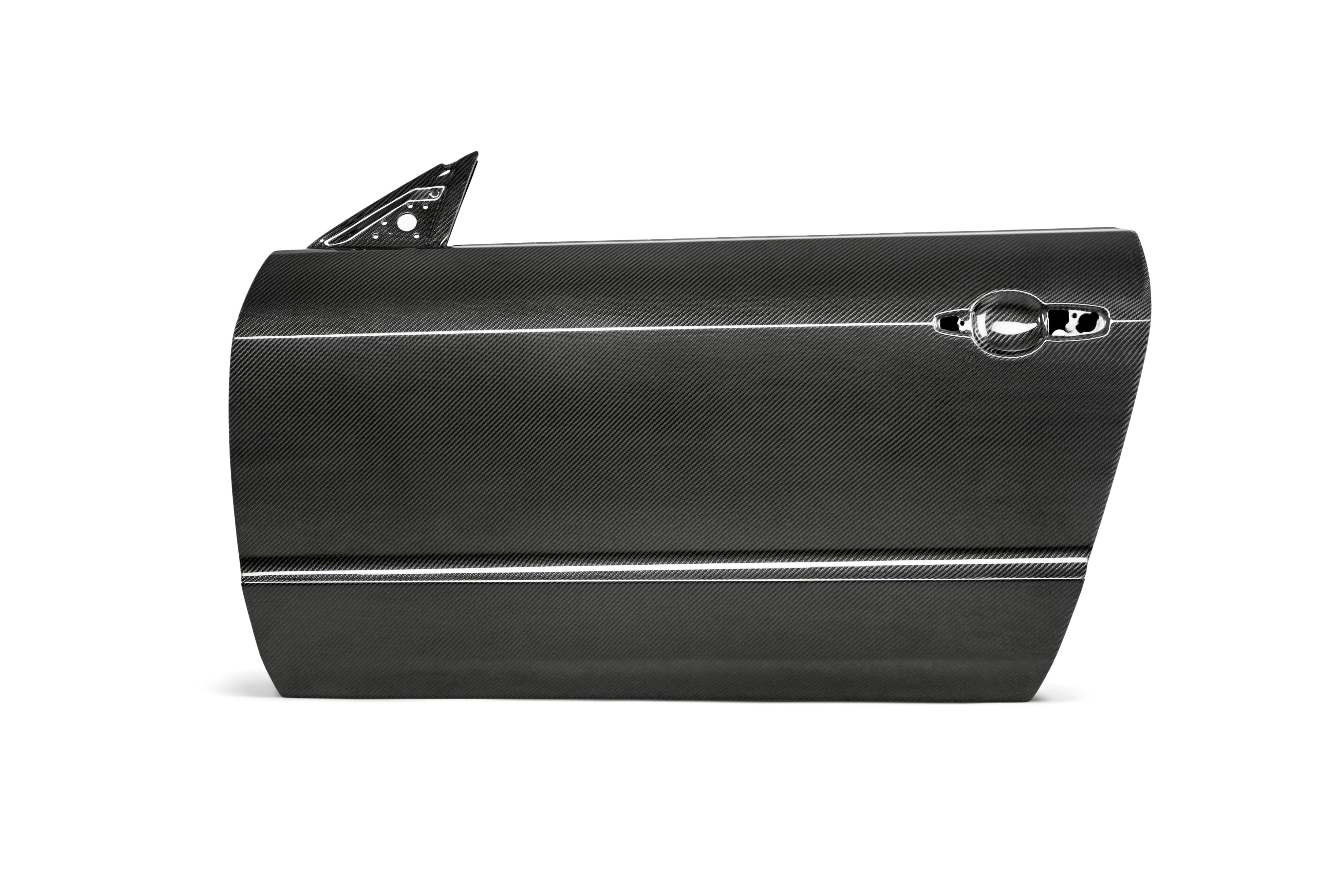 2005-2009 Ford Mustang Dry Carbon Fiber Doors Pair by Anderson Composites (AC DD0506FDMU) - Lightweight Racing Upgrade for Track & Show Car Builds