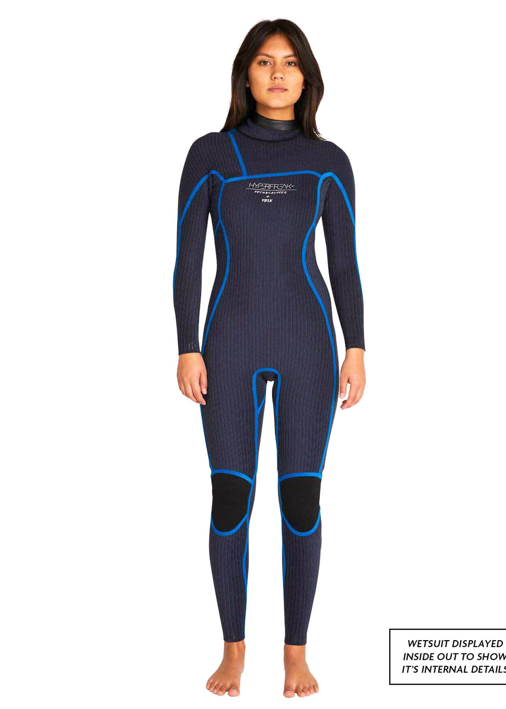 O'Neill Women's Hyperfreak 4/3mm Chest Zip Steamer Wetsuit - Premium Surfing & Diving Full Wetsuit for Cold Water Sports