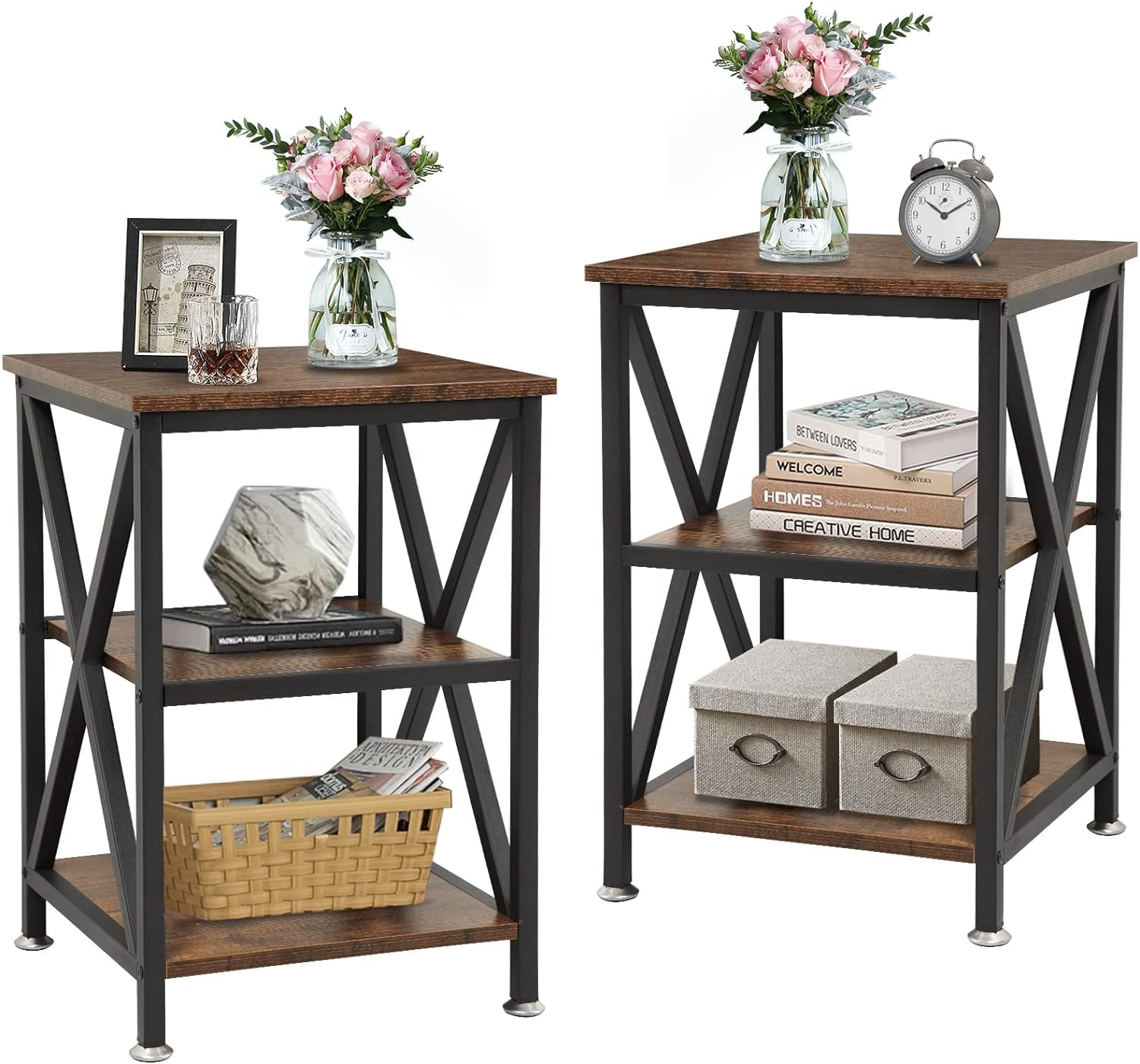 Modern Farmhouse Side Tables Set of 2 - 16