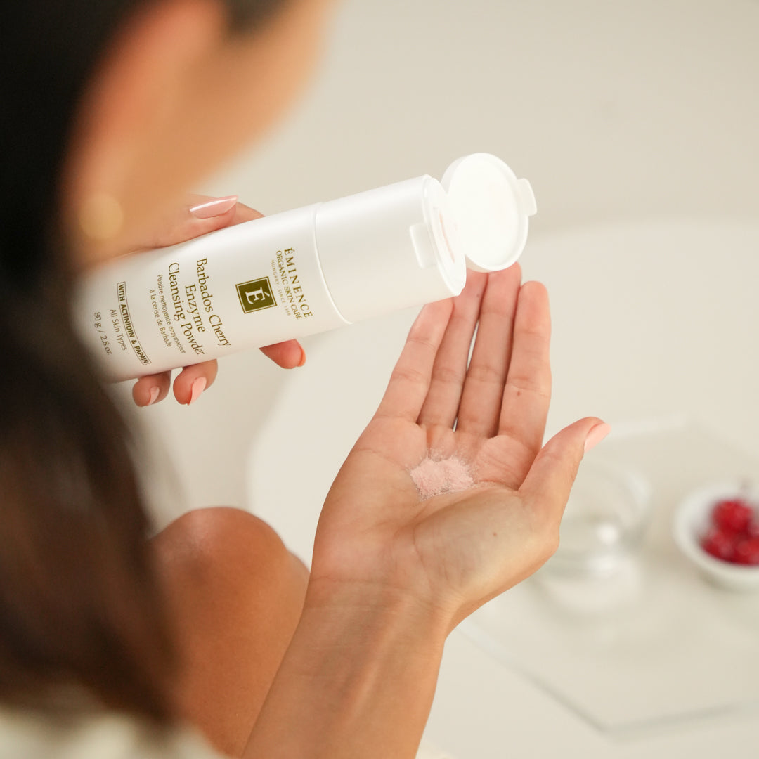 Eminence Organics Barbados Cherry Enzyme Cleansing Powder - Gentle Exfoliating Face Wash for Glowing Skin | Perfect for Daily Skincare Routine & Sensitive Skin Types