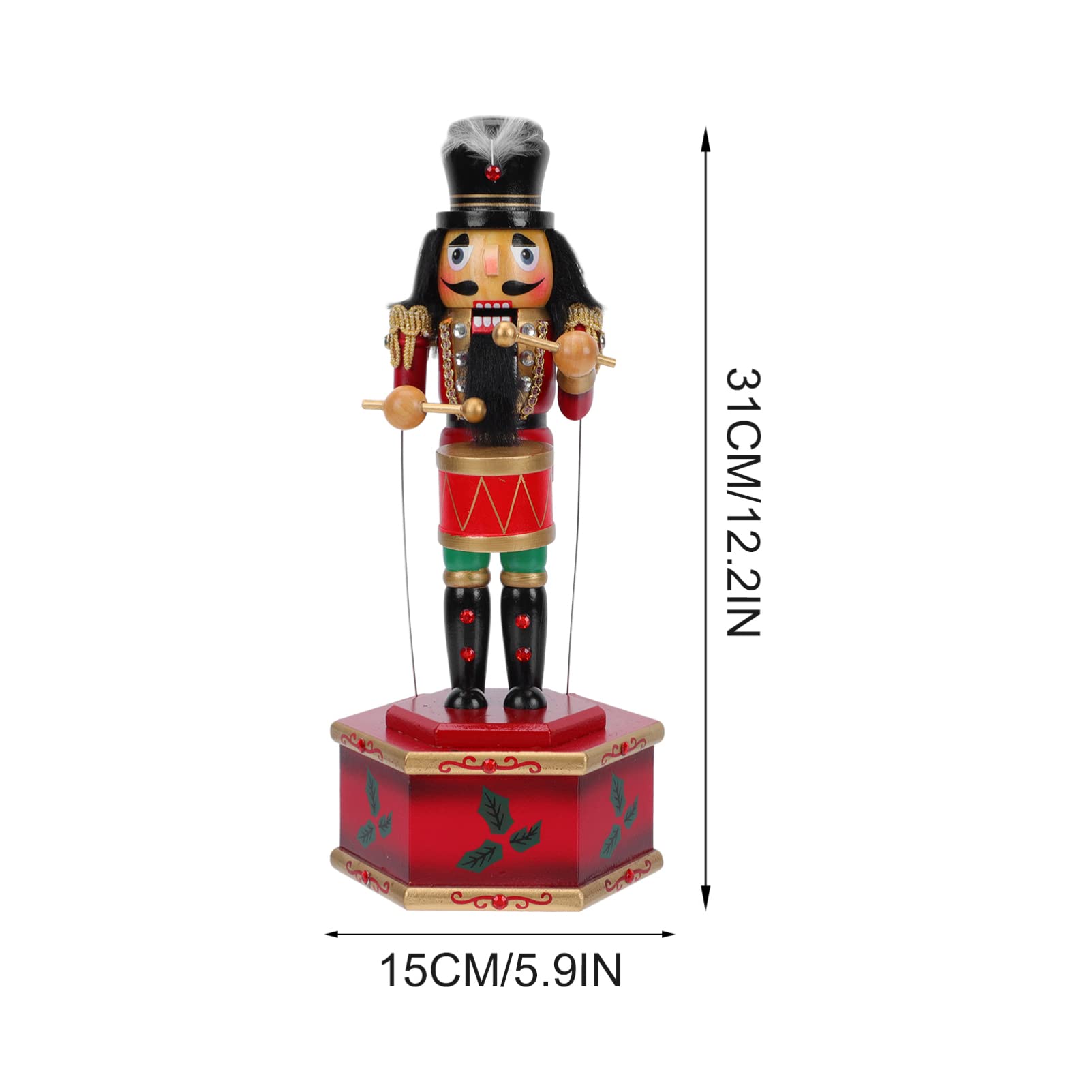 1pc Christmas Music Box - Nutcracker Themed Holiday Decor for Xmas Party, Kids Musical Instrument, Desktop Scene & Festive Props | Perfect for Home, Office & Holiday Gatherings