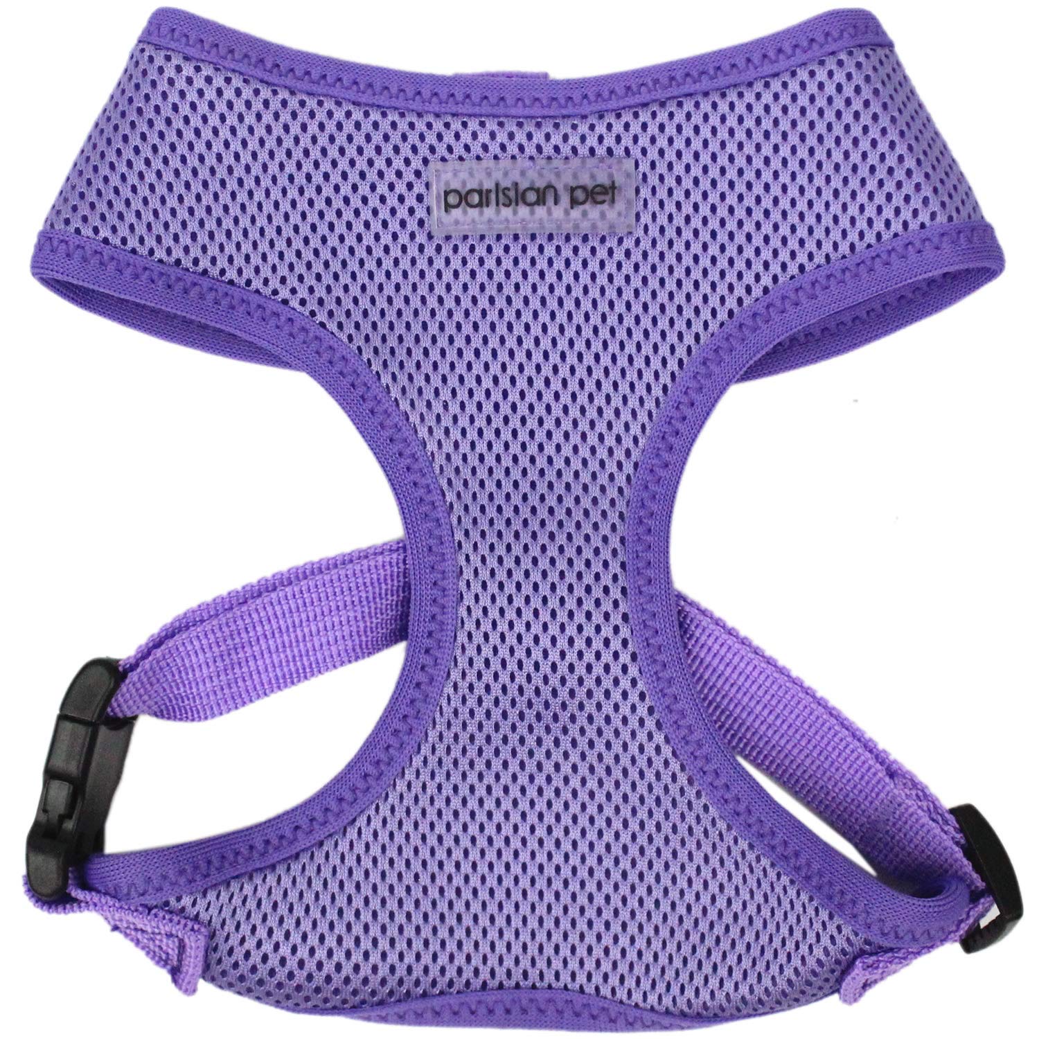 Parisian Pet Girl Dog Harness - Soft Padded Lilac Mesh Vest Harness for Small Dogs - Breathable & Cooling Dog Harness for Walking, Running, Hiking - Perfect for Summer Outdoor Adventures with Your Puppy - Size S
