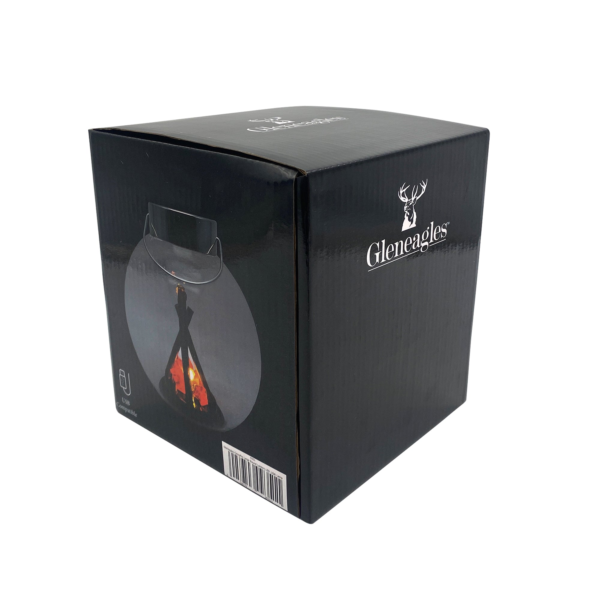 Gleneagles LED Campfire Round Lantern - USB Rechargeable Outdoor Light for Camping, Patio, Garden & Emergency Use