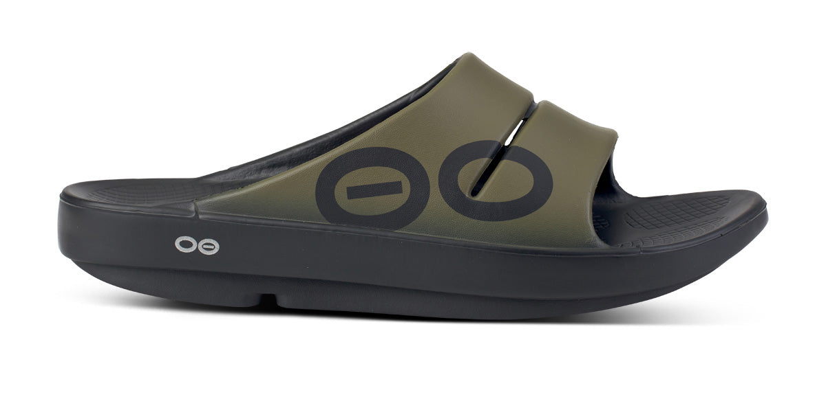 Men's OOahh Sport Slide Sandals - Tactical Green | Comfortable Athletic Slides for Running, Gym & Outdoor Activities | Perfect for Beach, Pool & Casual Wear