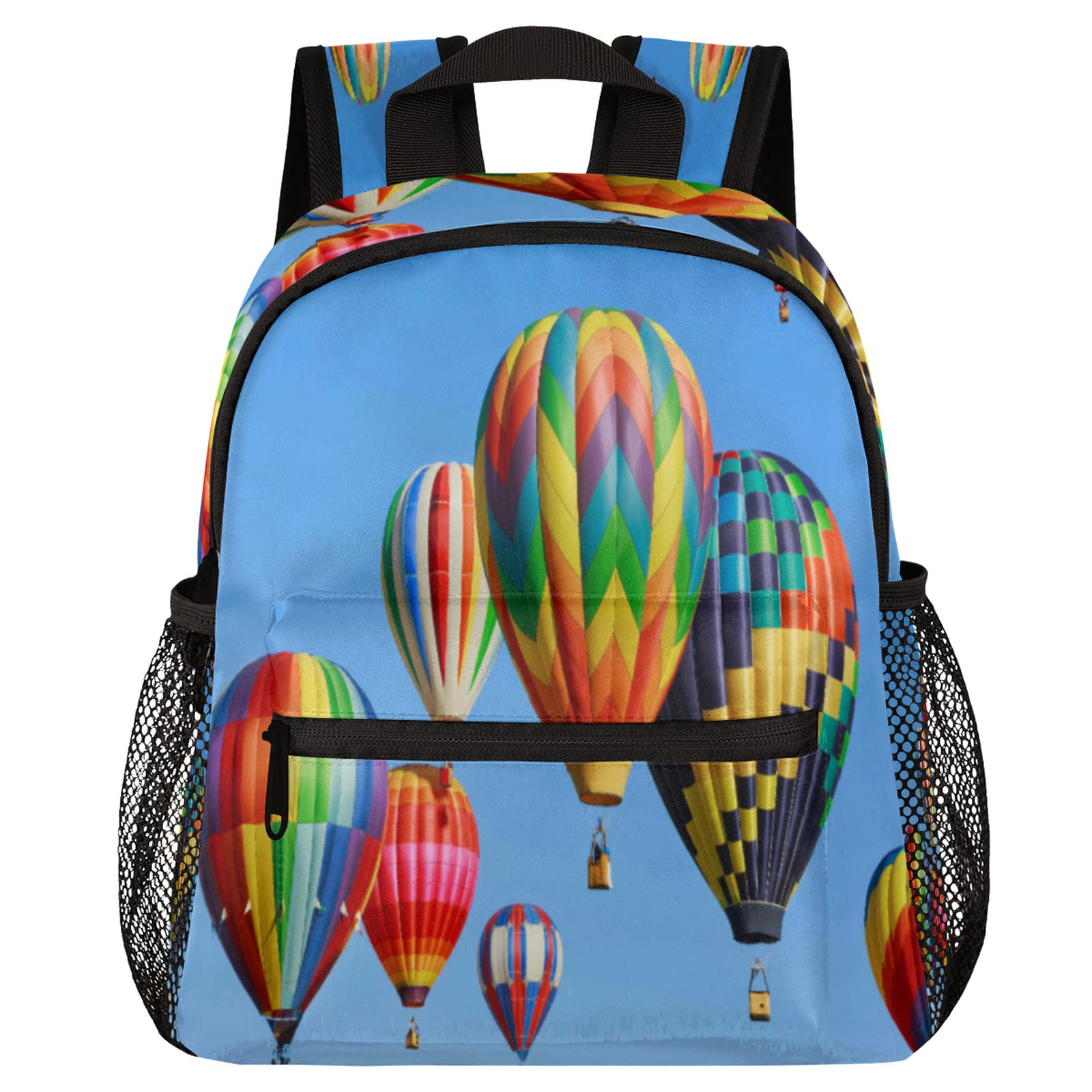 Durable Kids Backpack with Hot Air Balloon Print - Lightweight Water Resistant School Bookbag for Preschool, Kindergarten & Toddler Boys & Girls - Perfect for School, Travel & Outdoor Adventures