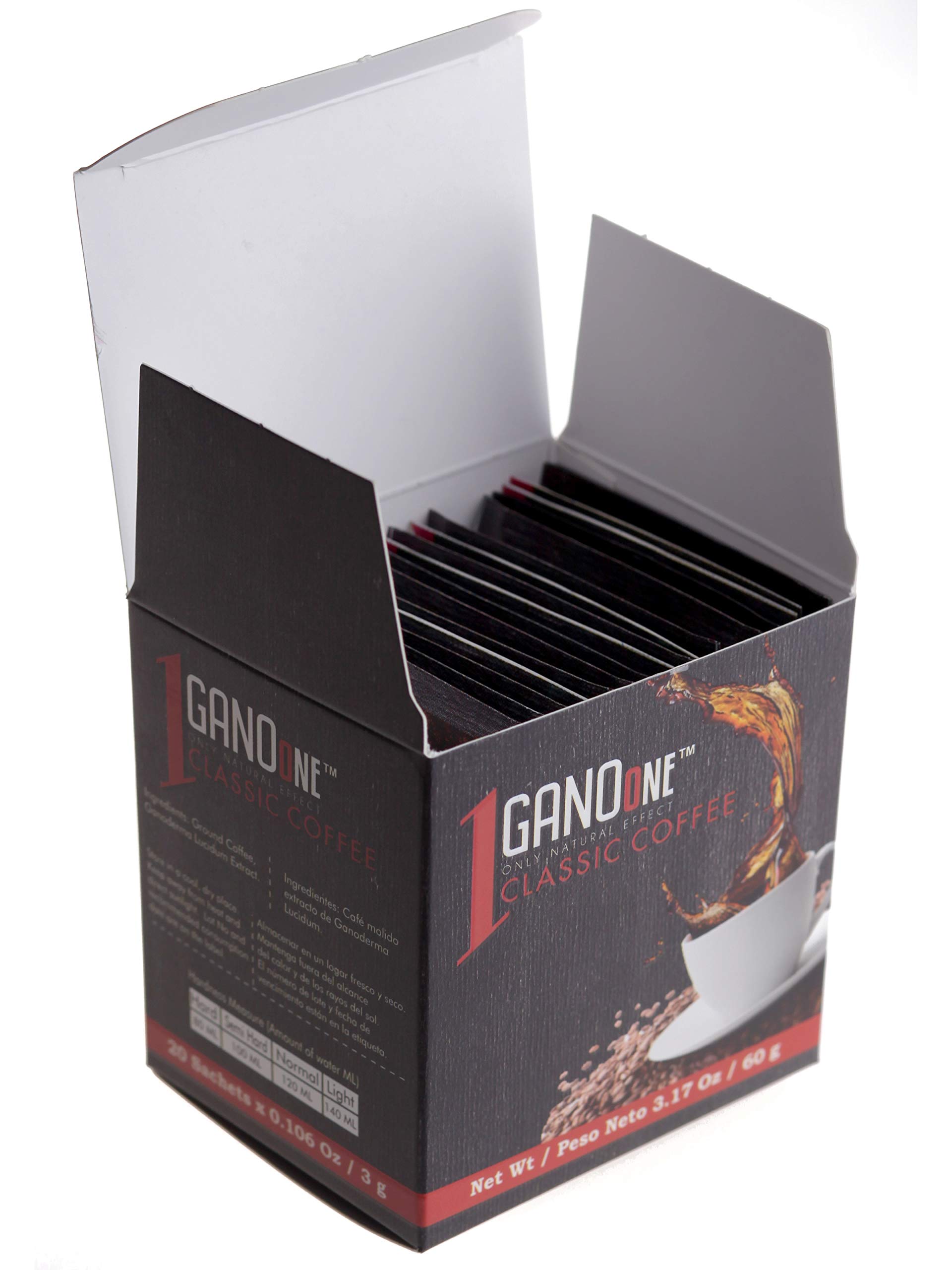 10 Boxes GanoOne Classic Reishi Mushroom Instant Coffee with Organic Ganoderma Extract - 20 Single-Serve Sachets - Immune Support & Energy Boost - Perfect for Office, Travel & Home Use