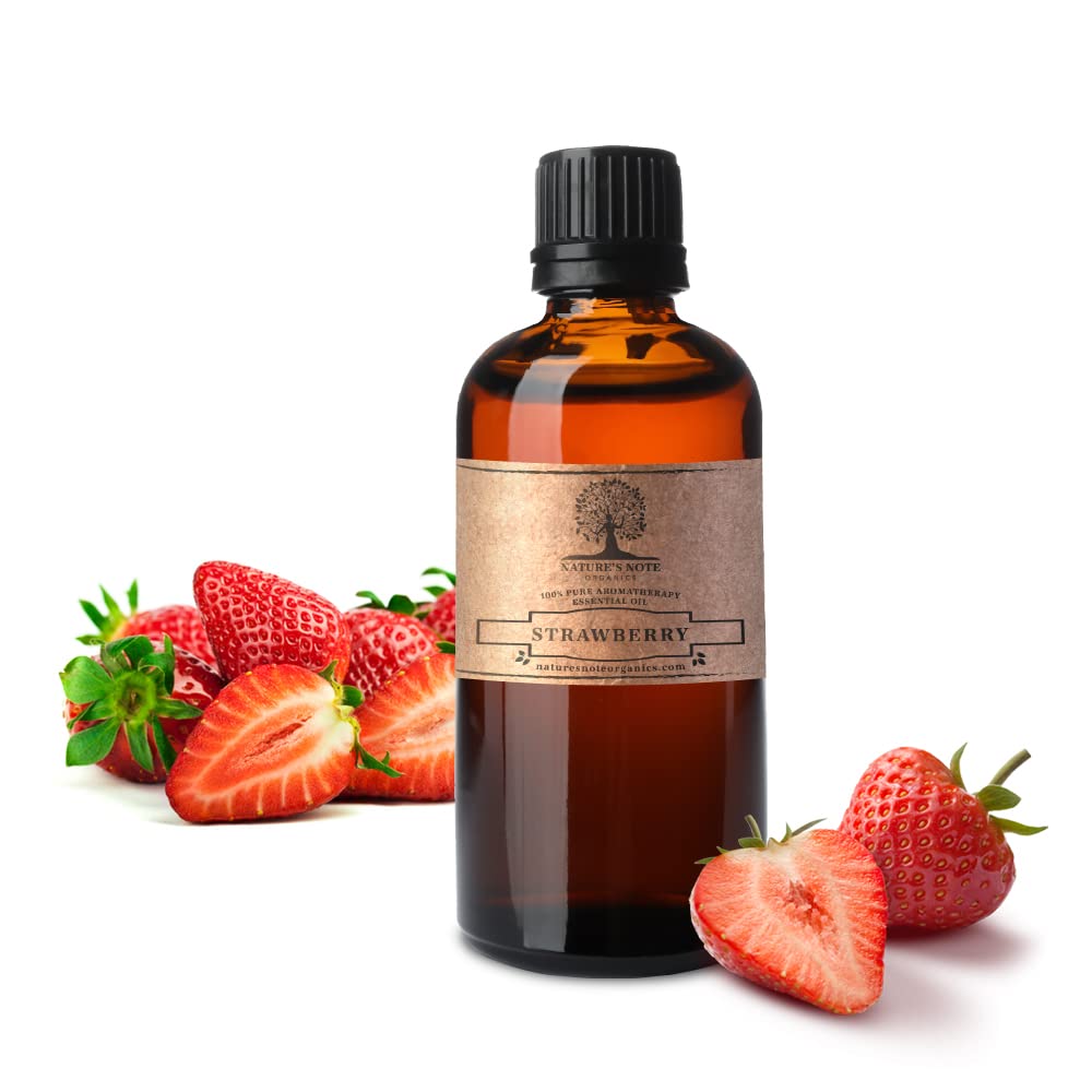 100% Pure Strawberry Essential Oil for Aromatherapy - 1 Fl Oz by Nature's Note Organics - Perfect for Diffusers, Massage & DIY Skincare