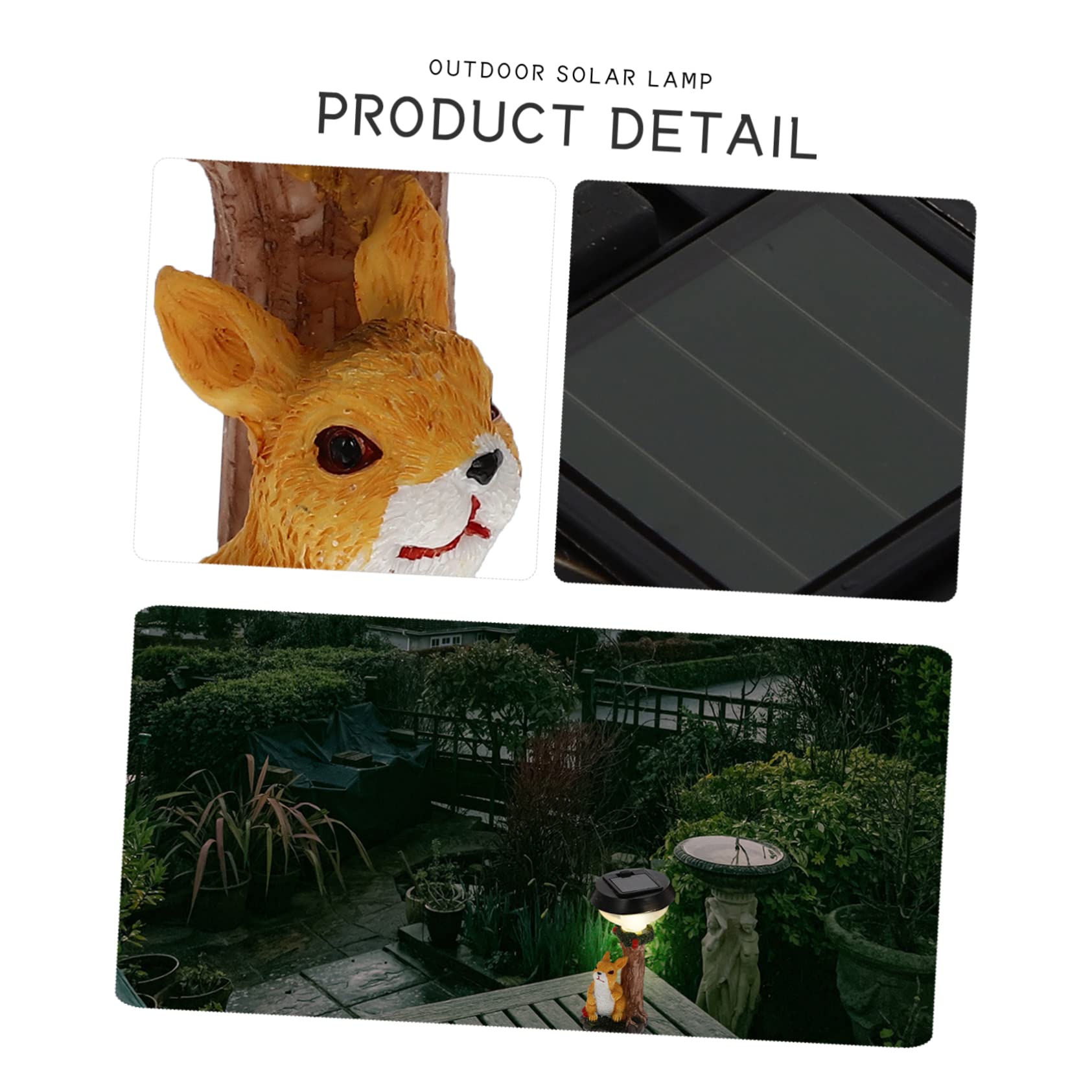 Solar Powered LED Garden Bunny Light - Resin Animal Statue Ornament with Solar LED Lights for Outdoor Spring Decor, Patio, Lawn & Yard Decoration