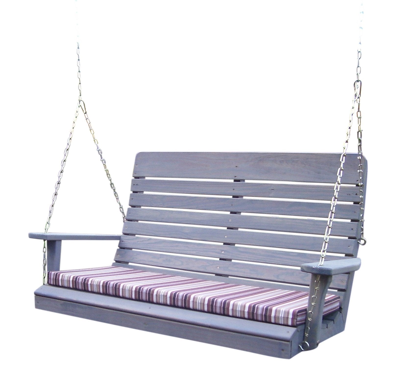 A & L Furniture Pressure Treated Pine Highback Porch Swing - Outdoor Patio Garden Bench for Relaxing in Backyard, Deck or Porch