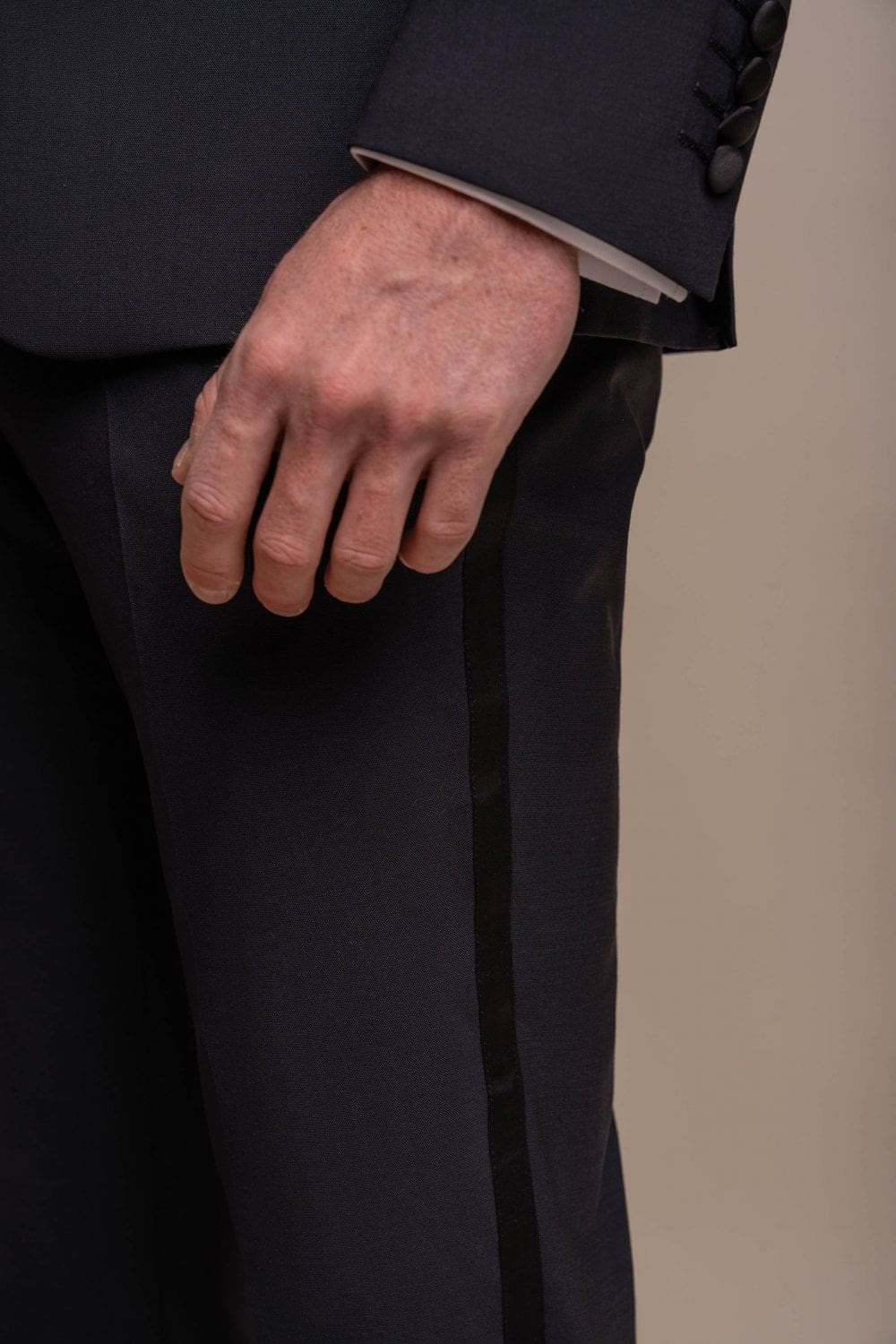 Cavani Aspen Men's Navy Dress Pants - Slim Fit Business Casual Trousers for Office & Formal Events