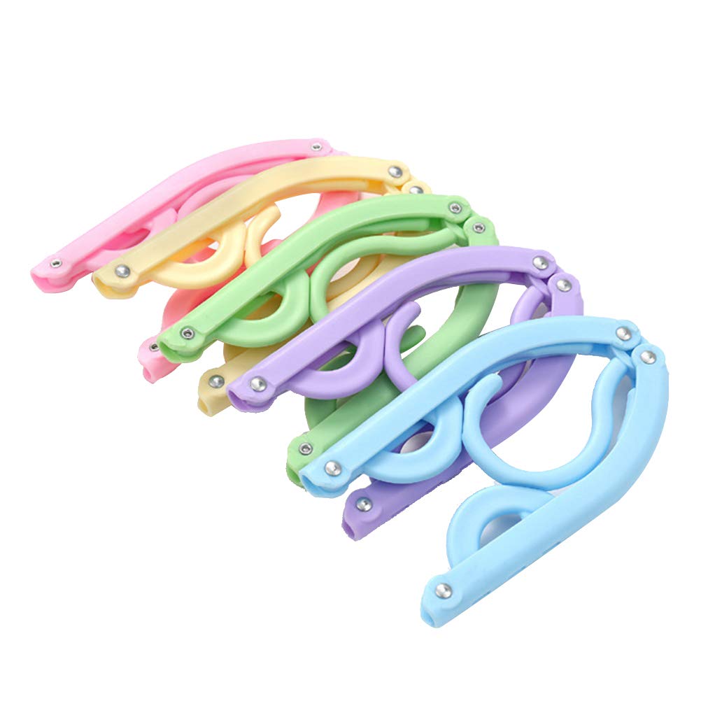 DOITOOL 10-Pack Portable Folding Clothes Hangers - Space Saving Travel Hangers for Suitcase, Compact Foldable Garment Rack for Business Trips & Vacation - Perfect for Hotels, Dorms & Small Spaces