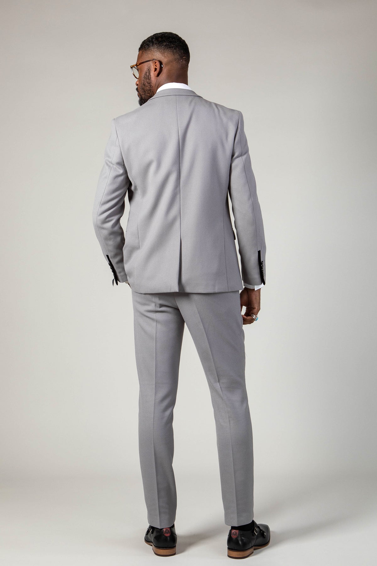 EDWIN Men's Silver Grey Blazer Jacket - Slim Fit Business Casual Coat for Work, Office & Formal Events | Lightweight Tailored Suit Jacket for Men