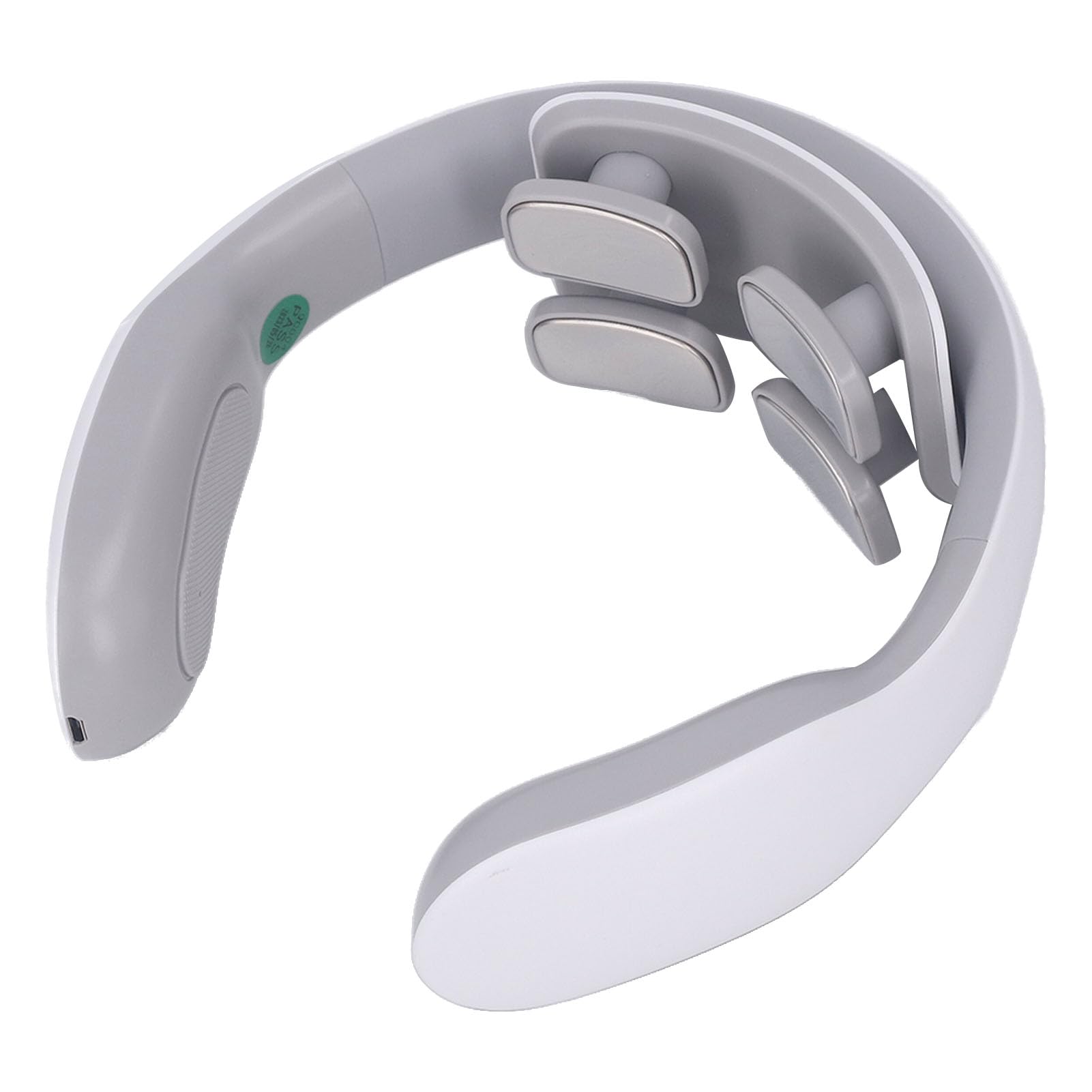Electric Neck Massager with 4 Kneading Heads - Adjustable & Portable Cervical Vertebra Massager for Shoulder & Back Pain Relief - Perfect for Office, Travel & Home Use